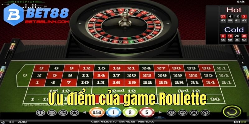 Ưu điểm của Roulette tại Bet88 so với phiên bản truyền thống